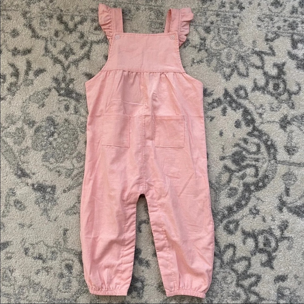 Angel Dear NWT Pink Ruffle Overalls - Picture 1 of 3
